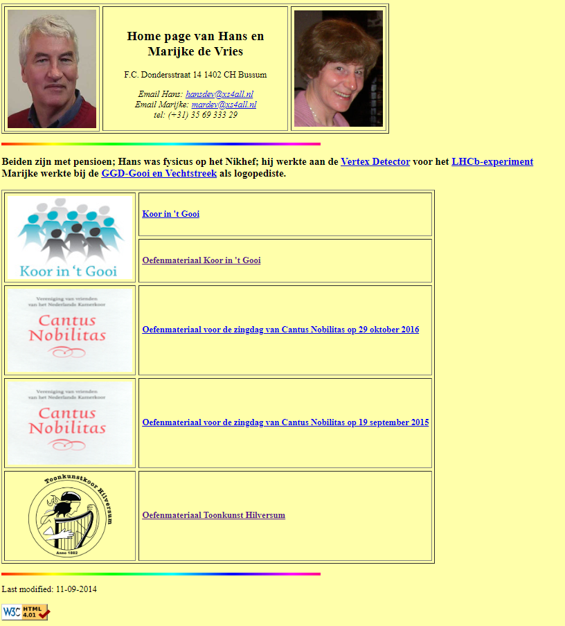 Website Hans en Marijke de Vries